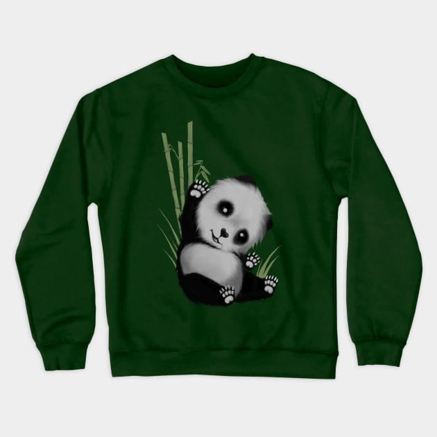 Baby panda Crewneck Sweatshirt by jetti